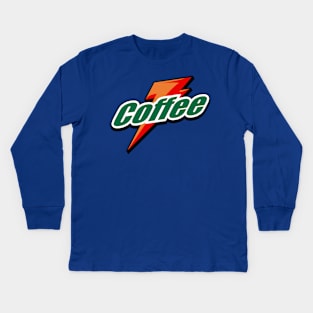 Coffee Cool Energy Drink Logo Parody For Coffee Lovers Kids Long Sleeve T-Shirt